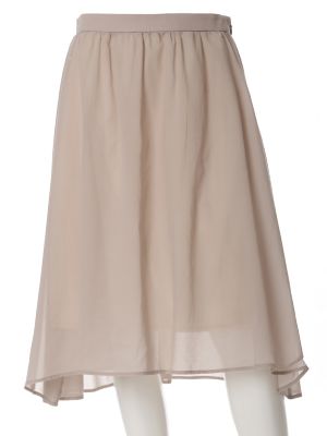 【SALE（三越）】＜ef-de L＞ 大きいサイズ 《ef-de》シースルーシフォンスカート(5572152034) グレー 【三越・伊勢丹/公式】