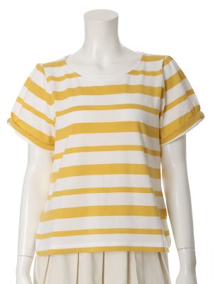 【SALE（三越）】＜ef-de L＞ 大きいサイズ 《NECO BRAND》マリンボーダーカットソー(5572190342) イエロー 【三越・伊勢丹/公式】