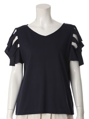 【SALE（三越）】＜ef-de L＞ 大きいサイズ 《ef-de》ショルダーカッティングカットソー(5572190358) コン 【三越・伊勢丹/公式】