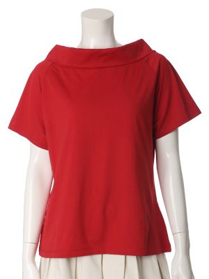 【SALE（三越）】＜ef-de L＞ 大きいサイズ 《ef-de》バックリボンネックカットソー(5572190359) アカ 【三越・伊勢丹/公式】
