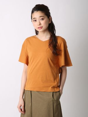 ＜ef-de L＞ 大きいサイズ 《ef-de》フレアスリーブワイドカットソー(5572190728) レンガ 【三越・伊勢丹/公式】
