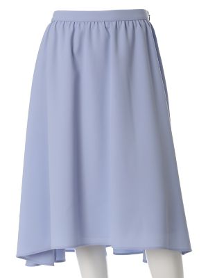 【SALE（三越）】＜ef-de L＞ 大きいサイズ 《ef-de》Aラインフレアスカート《KILTINA(R)》(5572195047) サックス 【三越・伊勢丹/公式】