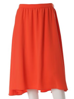 【SALE（三越）】＜ef-de L＞ 大きいサイズ 《ef-de》Aラインフレアスカート《KILTINA(R)》(5572195047) オレンジ 【三越・伊勢丹/公式】