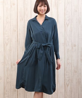 【SALE（三越）】＜ef-de L＞ 大きいサイズ 《ef-de》シャイニーガウンワンピース(5573121030) グリーン 【三越・伊勢丹/公式】