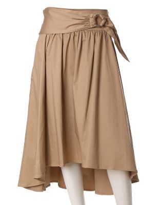 【SALE（三越）】＜ef-de L＞ 大きいサイズ 《ef-de》ベルトバックロングフレアスカート(5573152306) ベージュ 【三越・伊勢丹/公式】