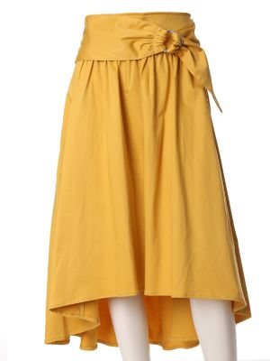 【SALE（三越）】＜ef-de L＞ 大きいサイズ 《ef-de》ベルトバックロングフレアスカート(5573152306) イエロー 【三越・伊勢丹/公式】