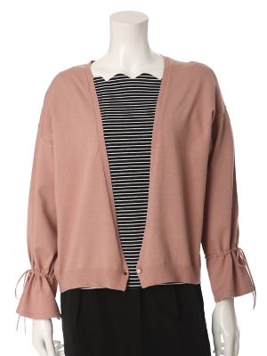 【SALE（三越）】＜ef-de L＞ 大きいサイズ 《ef-de》ウェーブネックアンサンブル(5573173004) サーモンピンク 【三越・伊勢丹/公式】