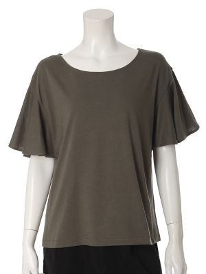 【SALE（三越）】＜ef-de L＞ 大きいサイズ 《ef-de》フレアスリーブワイドカットソー(5573190006) カーキ 【三越・伊勢丹/公式】
