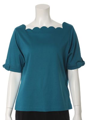 【SALE（三越）】＜ef-de L＞ 大きいサイズ 《ef-de》サークルカットプルオーバー(5573190008) ブルーグリーン 【三越・伊勢丹/公式】