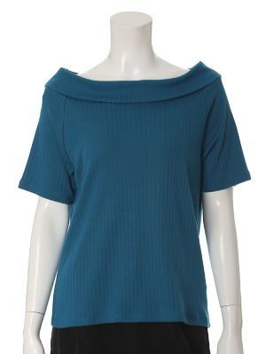 【SALE（三越）】＜ef-de L＞ 大きいサイズ 《ef-de》バックベロアリボンカットソー(5573190012) ブルーグリーン 【三越・伊勢丹/公式】