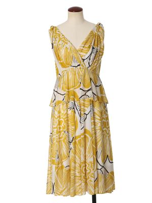 【SALE（三越）】＜マーリエ パー エフデ＞ ペイントフラワーロングワンピース(5972121046) イエロー 【三越・伊勢丹/公式】