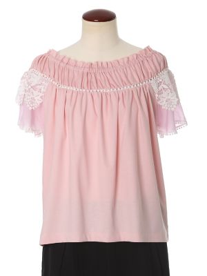 【SALE（三越）】＜マーリエ パー エフデ＞ 2WAYオフショルレーススリーブカットソー(5973190004) ピンク 【三越・伊勢丹/公式】