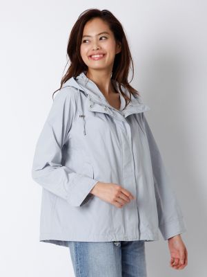 【SALE（三越）】＜7IDコンセプト＞ Aラインナイロンジップパーカーブルゾン《TECHNO VINTAGE BJ》(7071144002) サックス 【三越・伊勢丹/公式】
