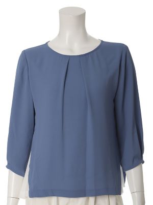 【SALE（三越）】＜7IDコンセプト＞ サイドプリーツカットソー(7072190041) ブルー 【三越・伊勢丹/公式】