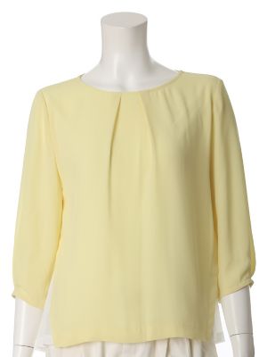 【SALE（三越）】＜7IDコンセプト＞ サイドプリーツカットソー(7072190041) イエロー 【三越・伊勢丹/公式】