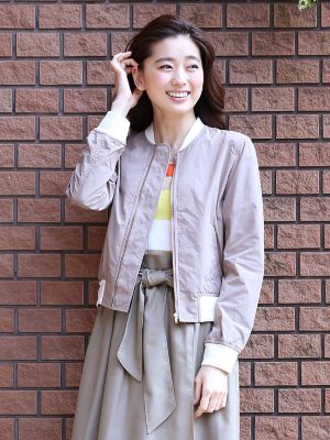 ＜INED/イネド＞ 《SUPERIOR CLOSET》バイカラーMA-1ブルゾン《NEW BJ》(7171144607) モカチャ 【三越・伊勢丹/公式】