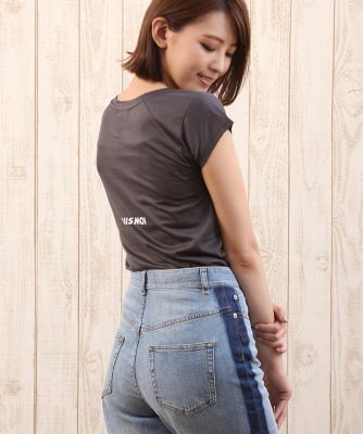 ＜INED/イネド＞ バックロゴカットソー(7173190038) チャコールグレー 【三越・伊勢丹/公式】