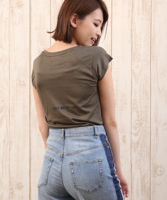 ＜INED/イネド＞ バックロゴカットソー(7173190038) カーキ 【三越・伊勢丹/公式】