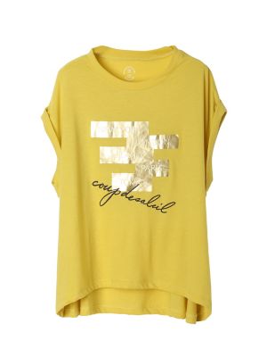 ＜INED/イネド＞ 《SUPERIOR CLOSET》マシュふわ(R)メタルロゴプリントカットソー(7173190624) イエロー 【三越・伊勢丹/公式】