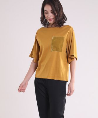 ＜INED/イネド＞ 《SUPERIOR CLOSET》ベロアポケットカットソー(7173190641) イエロー 【三越・伊勢丹/公式】