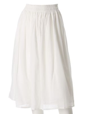 【SALE（三越）】＜SUPERIOR CLOSET L＞ 大きいサイズ 《INED》プリーツワイドスカート(7572152201) オフシロ 【三越・伊勢丹/公式】