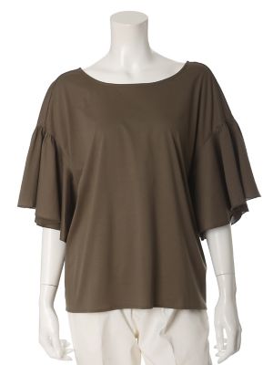 【SALE（三越）】＜SUPERIOR CLOSET L＞ 大きいサイズ 《INED》ワイドリラクシングカットソー(7572190384) カーキ 【三越・伊勢丹/公式】