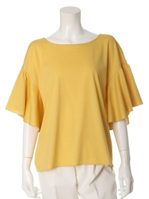 【SALE（三越）】＜SUPERIOR CLOSET L＞ 大きいサイズ 《INED》ワイドリラクシングカットソー(7572190384) イエロー 【三越・伊勢丹/公式】
