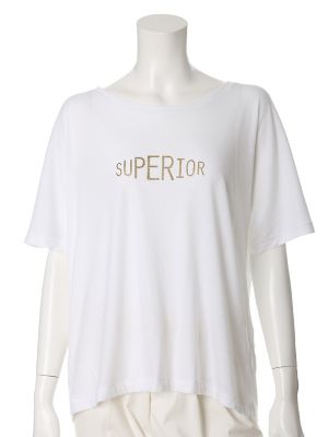 【SALE（三越）】＜SUPERIOR CLOSET L＞ 大きいサイズ 《INED》マシュふわ(R) ゴールドロゴ刺繍カットソー(7572190629) シロ 【三越・伊勢丹/公式】