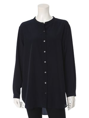 ＜イネドL＞ 《SUPERIOR CLOSET》ノーカラーチュニック丈シャツ(7573181601) コン 【三越・伊勢丹/公式】