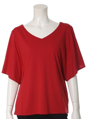 【SALE（三越）】＜SUPERIOR CLOSET L＞ 大きいサイズ 《INED》ワイドカットソー(7573190314) アカ 【三越・伊勢丹/公式】