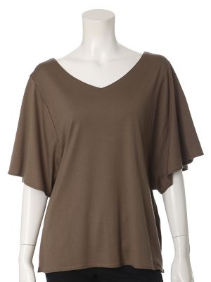 【SALE（三越）】＜SUPERIOR CLOSET L＞ 大きいサイズ 《INED》ワイドカットソー(7573190314) カーキ 【三越・伊勢丹/公式】