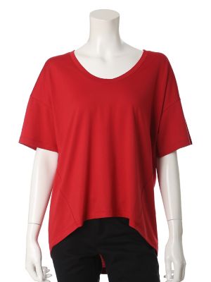 【SALE（三越）】＜SUPERIOR CLOSET L＞ 大きいサイズ 《INED》バックロングラウンドネックドルマンカットソー(7573190515) アカ 【三越・伊勢丹/公式】