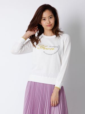 【SALE（三越）】＜イヴォン/YVON＞ フロントロゴ刺繍入りニット(7971170005) シロ 【三越・伊勢丹/公式】