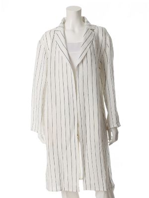 【SALE（三越）】＜イヴォン/YVON＞ リネンストライプチェスターコート(7972114001) オフシロ 【三越・伊勢丹/公式】