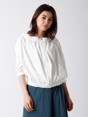【SALE（三越）】＜ルフトローブ＞ ノーカラー2WAYオフショルブルゾン(8472144004) シロ 【三越・伊勢丹/公式】