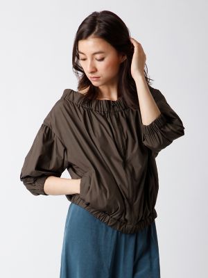 【SALE（三越）】＜ルフトローブ＞ ノーカラー2WAYオフショルブルゾン(8472144004) カーキ 【三越・伊勢丹/公式】