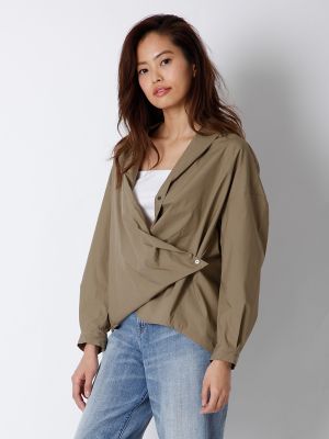 ＜ルフトローブ＞ 《ROBE》カシュクールブラウス《Prime flex》(8472181513) カーキ 【三越・伊勢丹/公式】