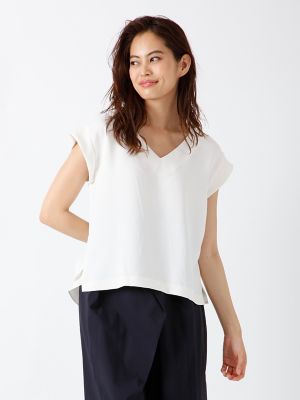 ＜ルフトローブ＞ バックロングシフォンブラウス(8472182540) シロ 【三越・伊勢丹/公式】