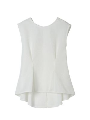 【SALE（三越）】＜ルフトローブ＞ バックポイントノースリーブカットソー(8472190015) シロ 【三越・伊勢丹/公式】