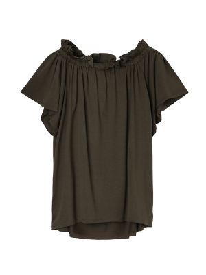 【SALE（三越）】＜ルフトローブ＞ 《ROBE》2WAYフレアスリーブオフショルカットソー(8472190532) カーキ 【三越・伊勢丹/公式】