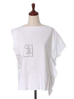 【SALE（三越）】＜ルフトローブ＞ スリーブチョッパーシルエットカットソー《ONE PIECEコラボ》(8472190912) シロ 【三越・伊勢丹/公式】