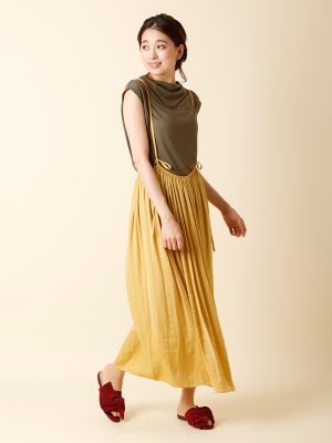 ＜ルフトローブ＞ 《ROBE》キャミソール2WAYロングワンピース(8473121534) カラシ 【三越・伊勢丹/公式】