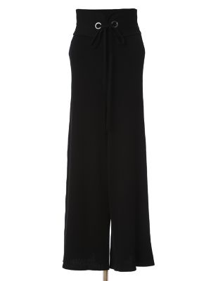 【SALE（三越）】＜ルフトローブ＞ リブワイドパンツ(8473176001) クロ 【三越・伊勢丹/公式】