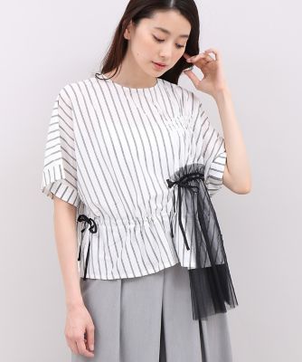 【SALE（三越）】＜ルフトローブ＞ サイドチュールドッキングカットソー(8473190110) シロ 【三越・伊勢丹/公式】