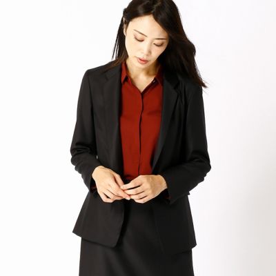 ＜COMME CA DU MODE/コムサデモード＞ エストラートギャバテーラードジャケット(0080GC01) 02クロ 【三越・伊勢丹/公式】