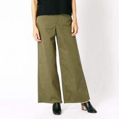 ＜COMME CA DU MODE/コムサデモード＞ コンパクトピーチツイルワイドチノパンツ(0105PC08) 02カーキ 【三越・伊勢丹/公式】