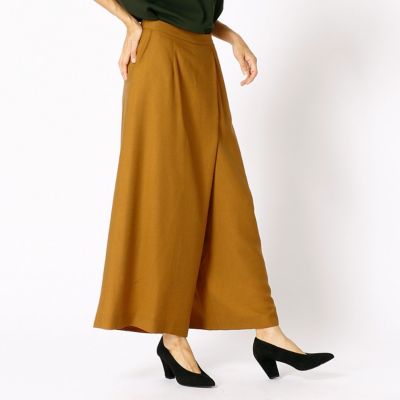 ＜COMME CA DU MODE/コムサデモード＞ アシンメトリータックワイドパンツ(0105PC10) 01テラコッタ 【三越・伊勢丹/公式】