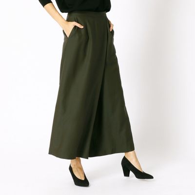 ＜COMME CA DU MODE/コムサデモード＞ アシンメトリータックワイドパンツ(0105PC10) 02カーキ 【三越・伊勢丹/公式】