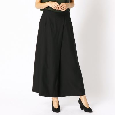 ＜COMME CA DU MODE/コムサデモード＞ アシンメトリータックワイドパンツ(0105PC10) 09ブラック 【三越・伊勢丹/公式】