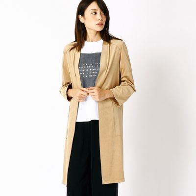 ＜COMME CA DU MODE/コムサデモード＞ マイクロファイバージャージーガウンジャケット(0107JC02) 01ベージュ 【三越・伊勢丹/公式】